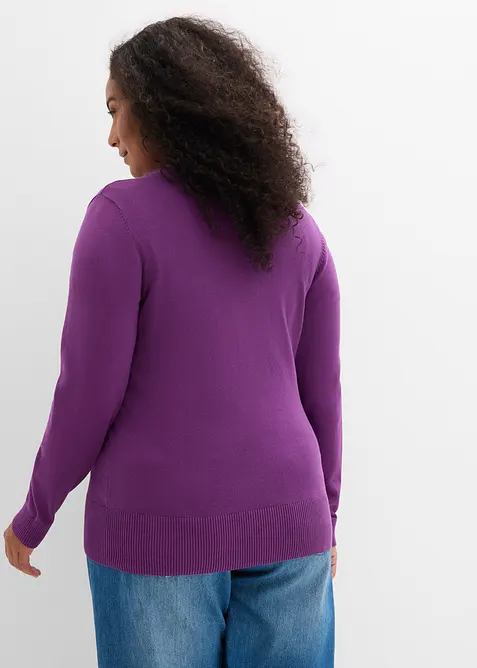 Cardigan in filato fine con bottoni, bonprix