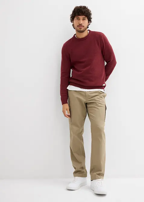 Pantaloni cargo elasticizzati termici regular fit, straight, bonprix