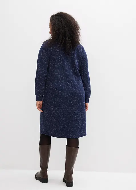 Abito in felpa con mezza zip, bonprix