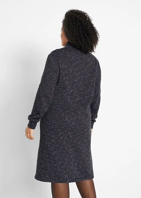 Abito in felpa con mezza zip, bonprix