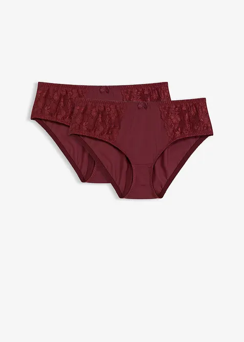 Slip alto con pizzo delicato (pacco da 2), bonprix