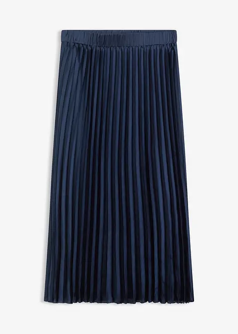 Gonna plissettata in satin fine, bonprix