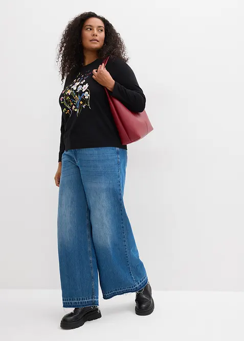 Maglia a maniche lunghe in puro cotone, bonprix