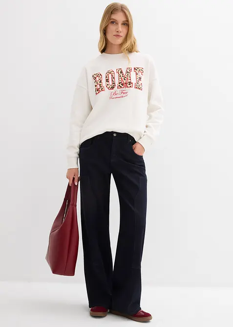 Felpa oversize in puro cotone biologico, bonprix