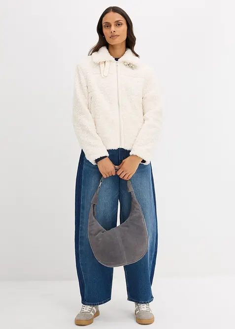 Pelliccia sintetica corta in pile teddy, bonprix