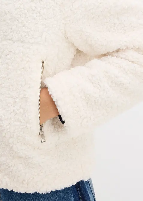 Pelliccia sintetica corta in pile teddy, bonprix