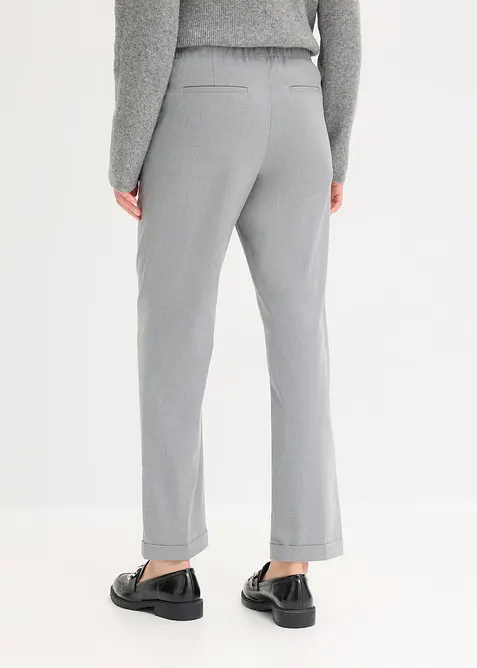 Pantaloni con elastico in vita e risvolto, bonprix