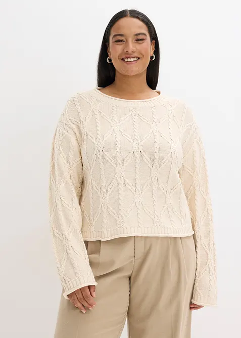 Maglione in misto cotone, bonprix