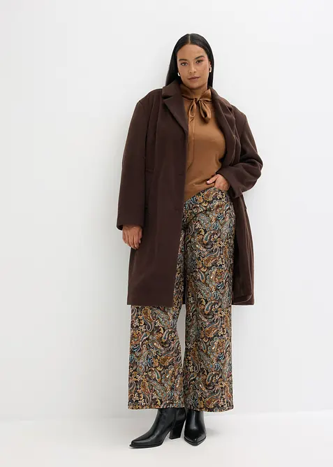 Maglia con viscosa e fiocco in satin, bonprix