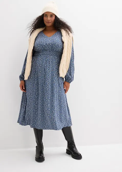 Abito midi in viscosa fluente, bonprix