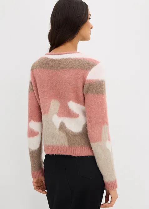 Cardigan fantasia con abbottonatura, bonprix