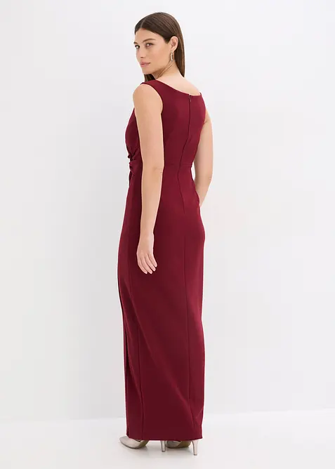 Abito a spalle scoperte in crêpe strutturato, bonprix