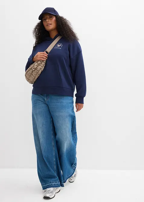 Felpa oversize in misto cotone, bonprix