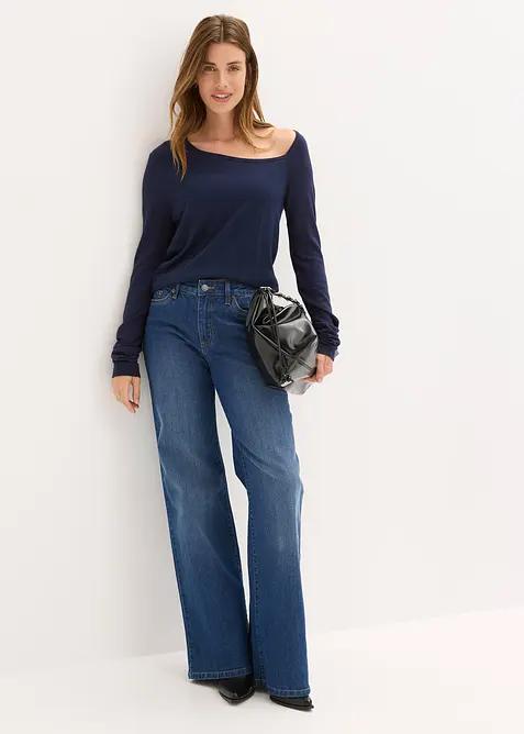 Maglione in misto viscosa fluente, bonprix