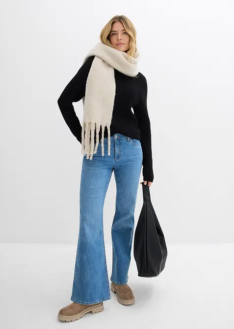 Maglione a coste di puro cotone biologico, bonprix