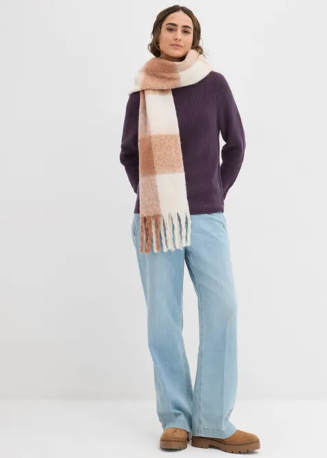 Maglione a coste di puro cotone biologico, bonprix