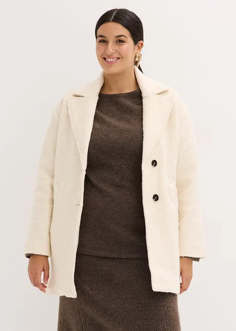 Cappotto boucl&eacute; corto, oversized, bonprix