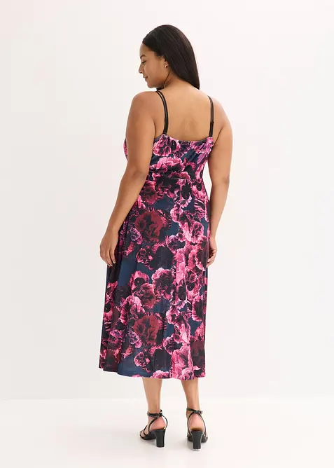 Abito midi in velluto lucido, bonprix