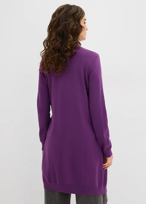 Cardigan lungo con bordi arrotolati, bonprix