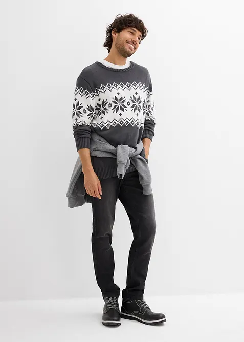 Maglione norvegese in puro cotone, bonprix