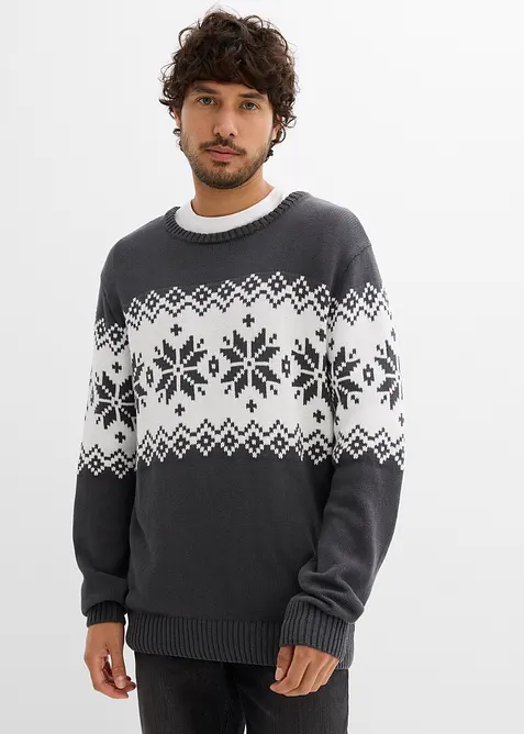 Maglione norvegese in puro cotone, bonprix