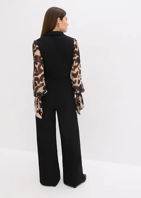 Tuta elegante in jersey con maniche in mesh, bonprix