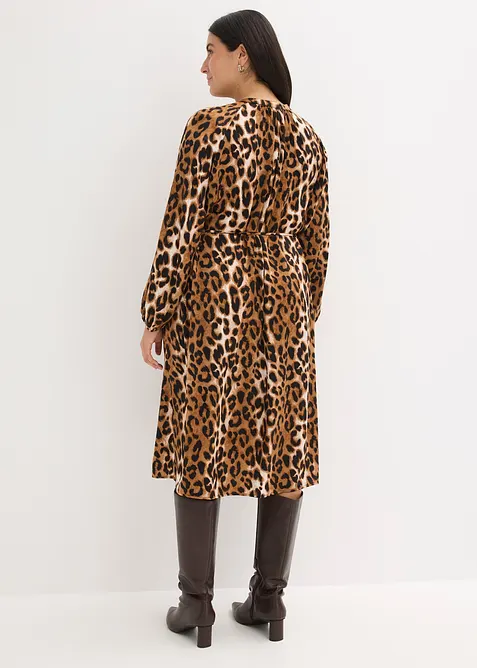 Abito midi in satin fluente, bonprix