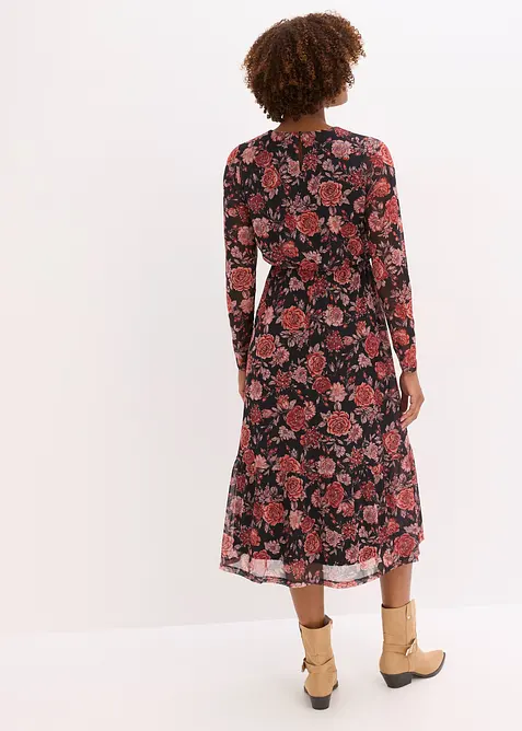 Abito midi in morbido mesh, bonprix