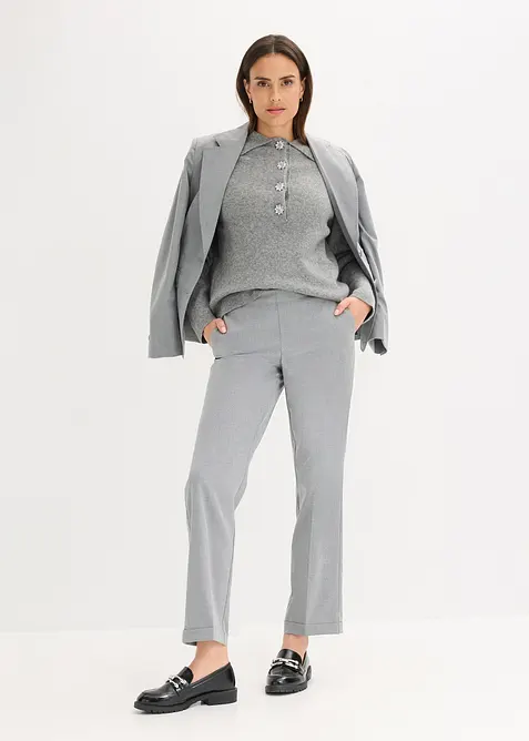 Maglione polo con percentuale di lana, bonprix