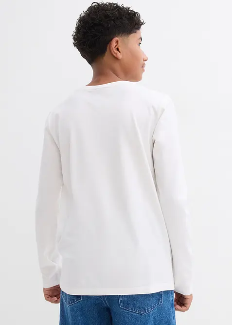 Maglia a maniche lunghe in puro cotone (pacco da 2), bonprix