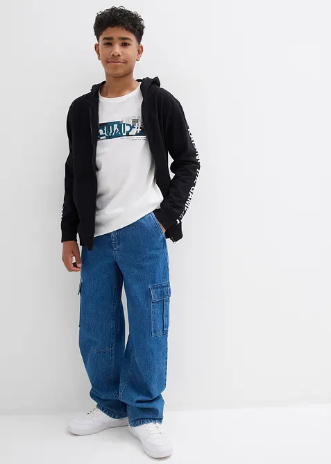 Maglia a maniche lunghe in puro cotone (pacco da 2), bonprix