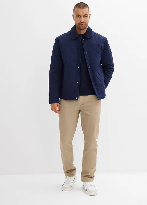 Pantaloni termici elasticizzati con fodera in flanella straight, regular fit, bonprix