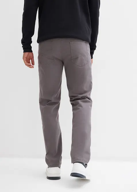 Pantaloni termici elasticizzati con fodera in flanella straight, regular fit, bonprix