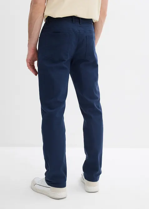 Pantaloni termici elasticizzati con fodera in flanella straight, regular fit, bonprix