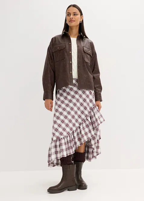 Camicia in similpelle effetto usato, bonprix