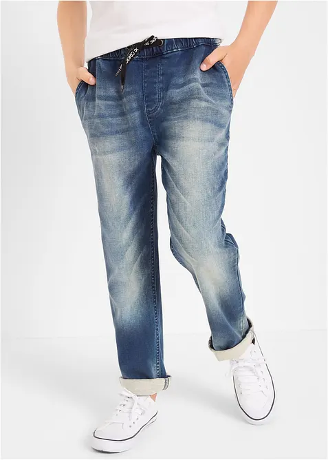 Jeans in felpa con elastico in vita regular fit, straight, bonprix