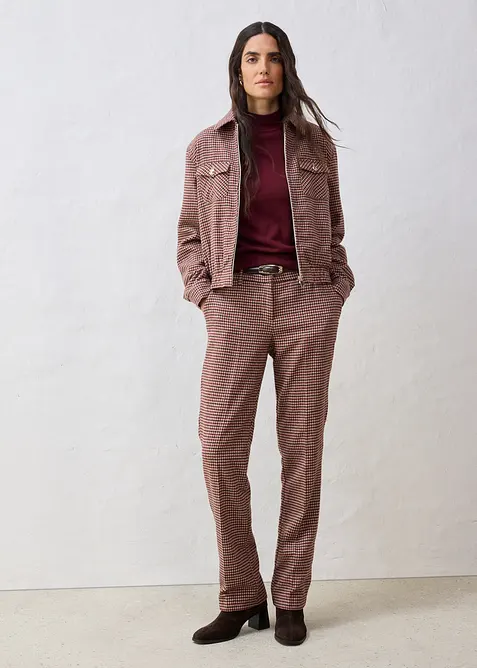 Pantaloni in morbido misto lana, bonprix