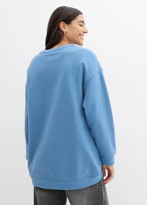 Felpa oversize in misto cotone, bonprix