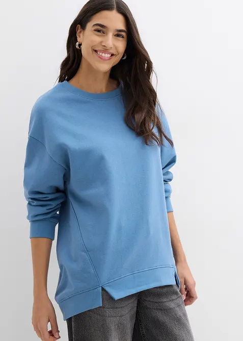 Felpa oversize in misto cotone, bonprix