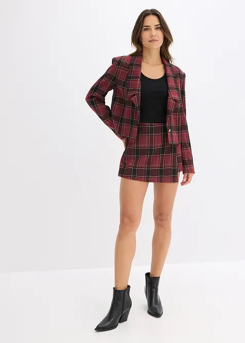 Gonna-pantalone corta con bottone gioiello, bonprix