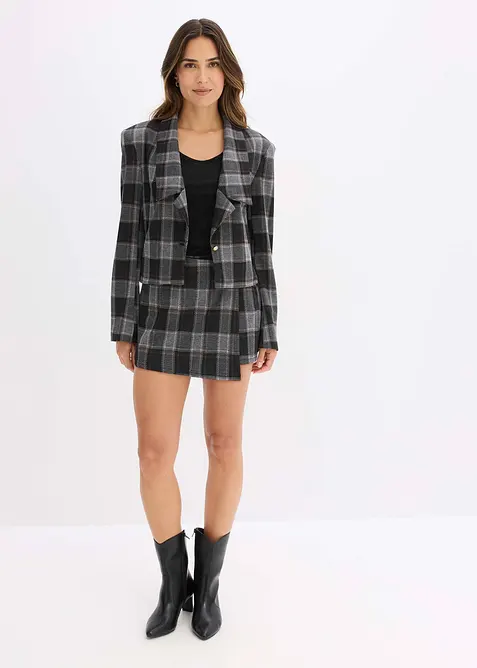 Gonna-pantalone corta con bottone gioiello, bonprix