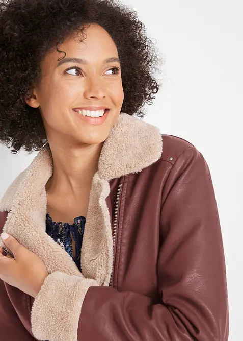 Giacca in similpelle foderata, bonprix