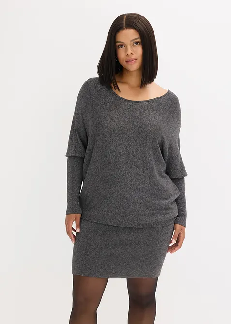 Abito fluente in maglia misto viscosa, bonprix