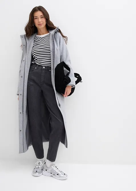 Mom jeans elasticizzati, vita alta, bonprix