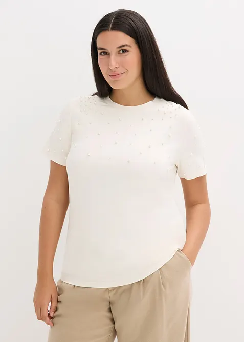 Maglia con perle, bonprix