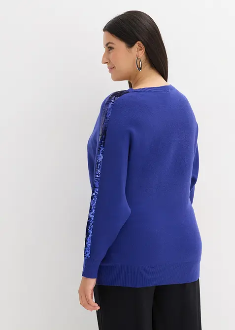Maglione in filato fine con paillettes, bonprix