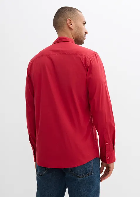 Camicia elasticizzata con cotone, slim fit, bonprix