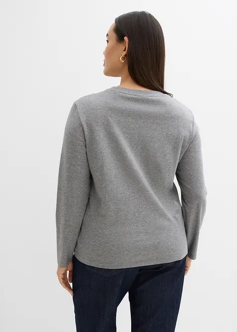 Maglia a maniche lunghe in puro cotone biologico, bonprix