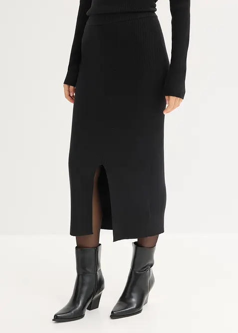 Gonna in filato fine di misto viscosa morbido, bonprix