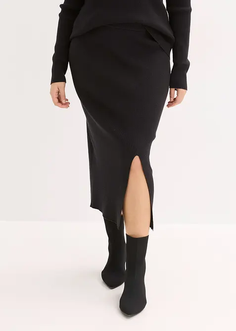 Gonna in filato fine di misto viscosa morbido, bonprix